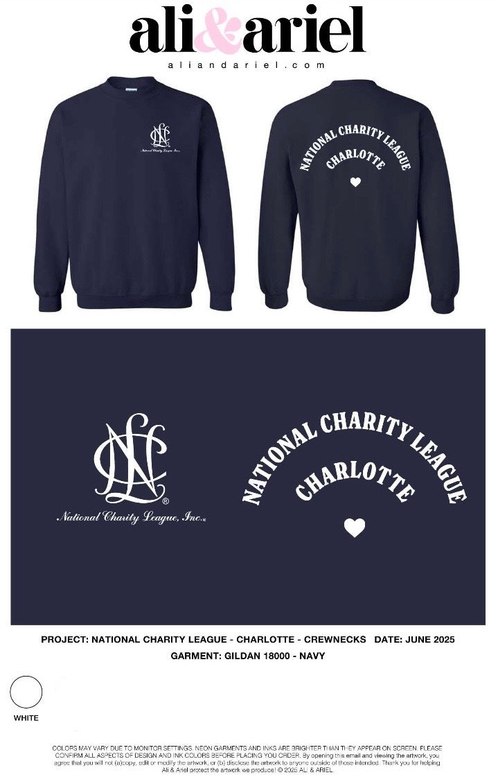 NCL Charlotte Navy Crewnecks!