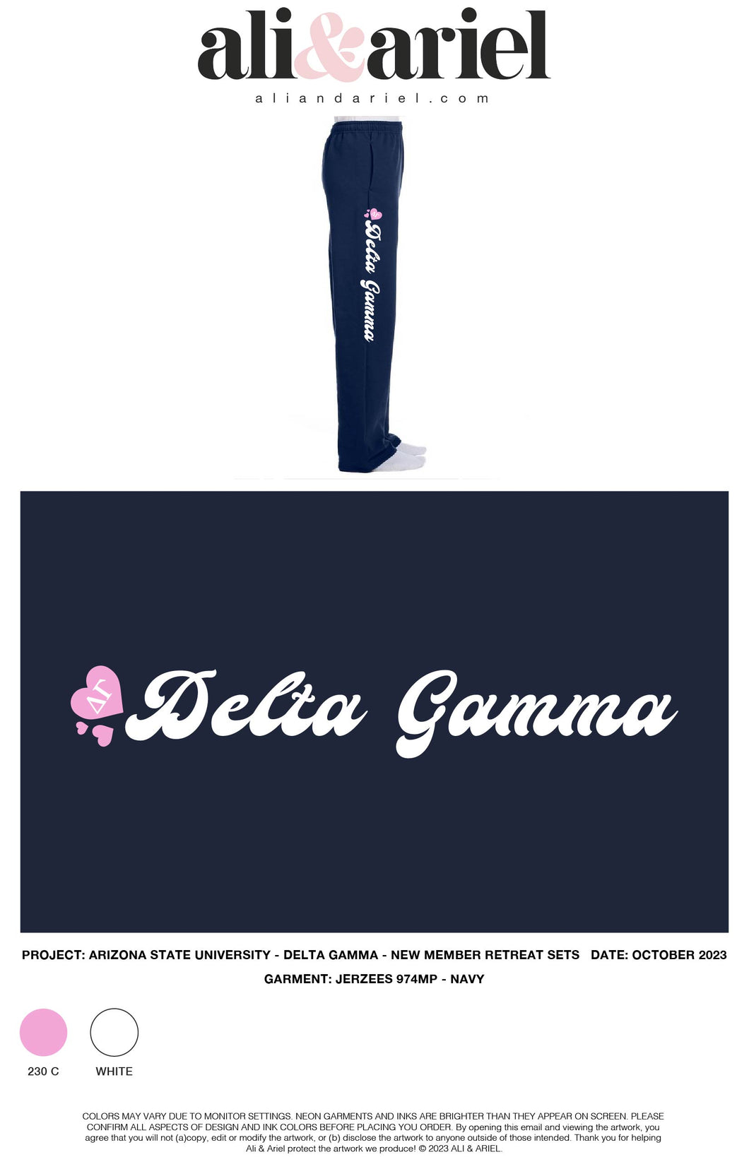 ASU Delta Gamma Retreat - Sweatpants