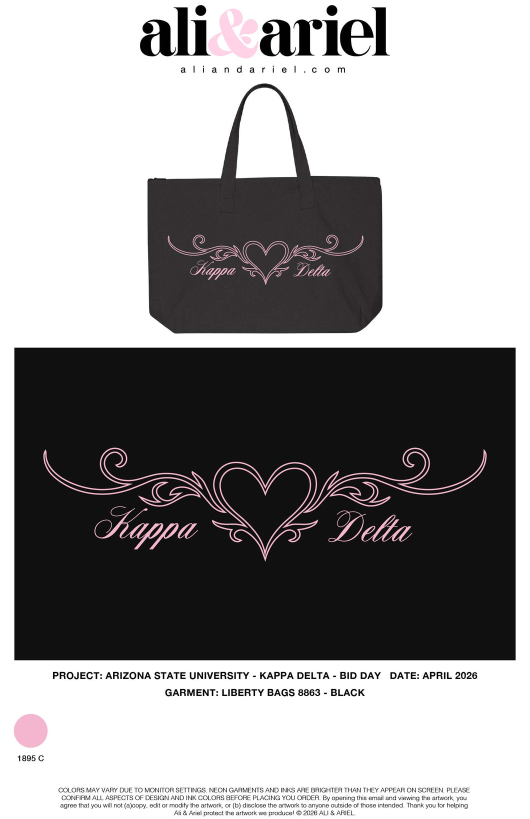 ASU Kappa Delta Tote Bags 2026