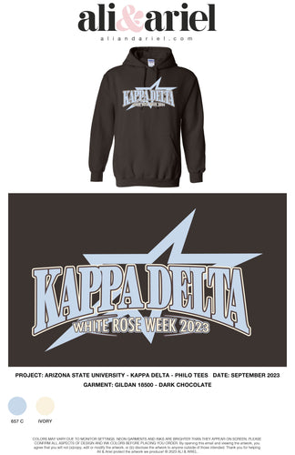 ASU Kappa Delta White Rose Week 2023 - HOODIE REORDER