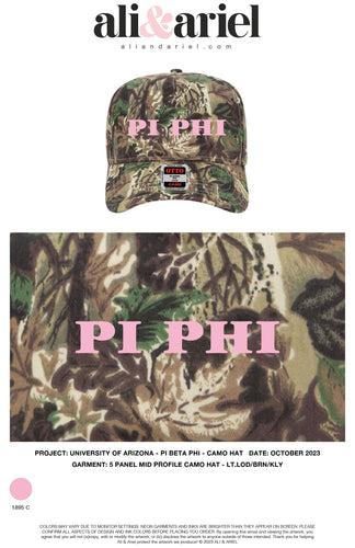 University of Arizona -  Pi Beta Phi - Camo Hats - 2023