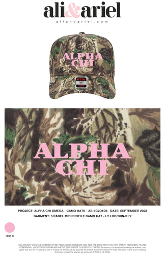 SDSU | Alpha Chi Omega | Camo Hat | 2023