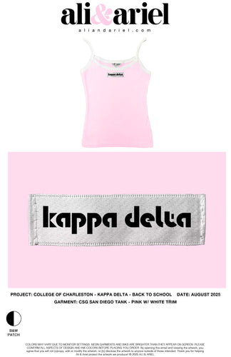 College of Charleston Kappa Delta 2025 - Tank Tops