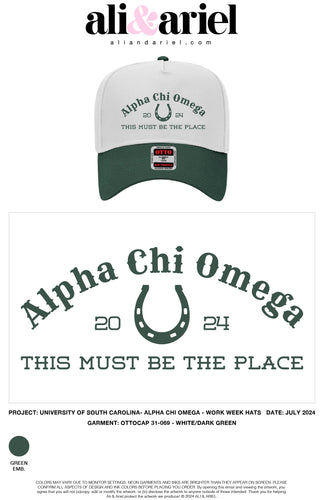 University of South Carolina | Alpha Chi Omega | This Must Be The Place Hats 2024