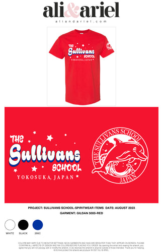 SOLID RED TEES - The Sullivans School Fall 2023