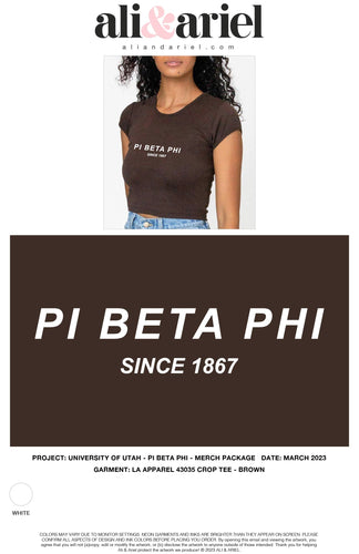 University of Utah | Pi Beta Phi | Fall Merch Shop 2023 - Baby Tee #1