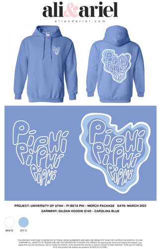 University of Utah | Pi Beta Phi | Fall Merch Shop 2023 - Doodley Heart