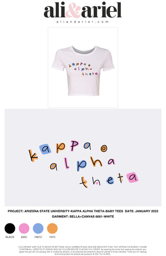 ASU Theta Baby Tees - Cropped