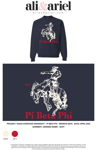 TCU Pi Beta Phi - Bronco Crewnecks